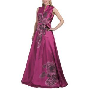 RENE BY RENE RUIZ Sleeveless Floral Mikado Gown